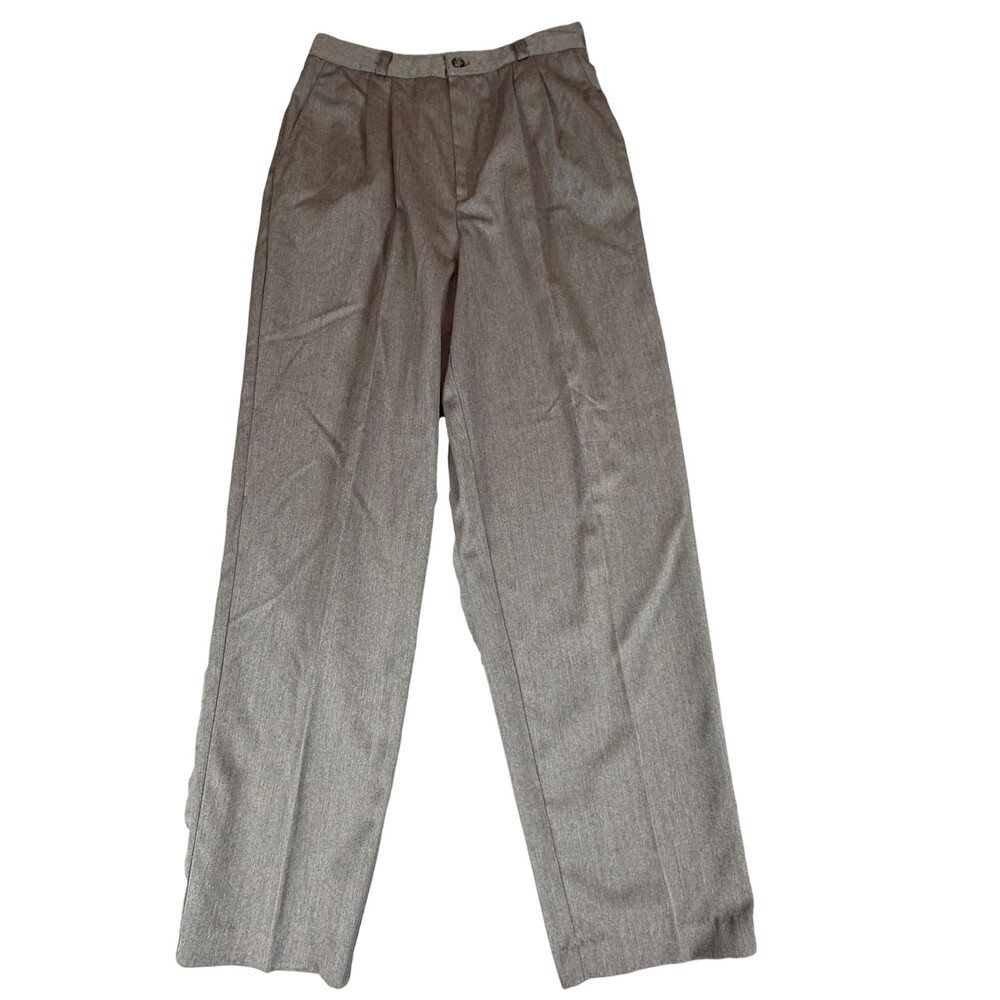 Vintage Briggs Dress Pants Womens 12 (28x30.5) Gray Pleated Straight Made In USA